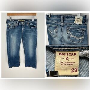 Big Star Casey Low Rise Jeans Size 28 Straight Leg Denim Coastal Cowgirl 29x20.5